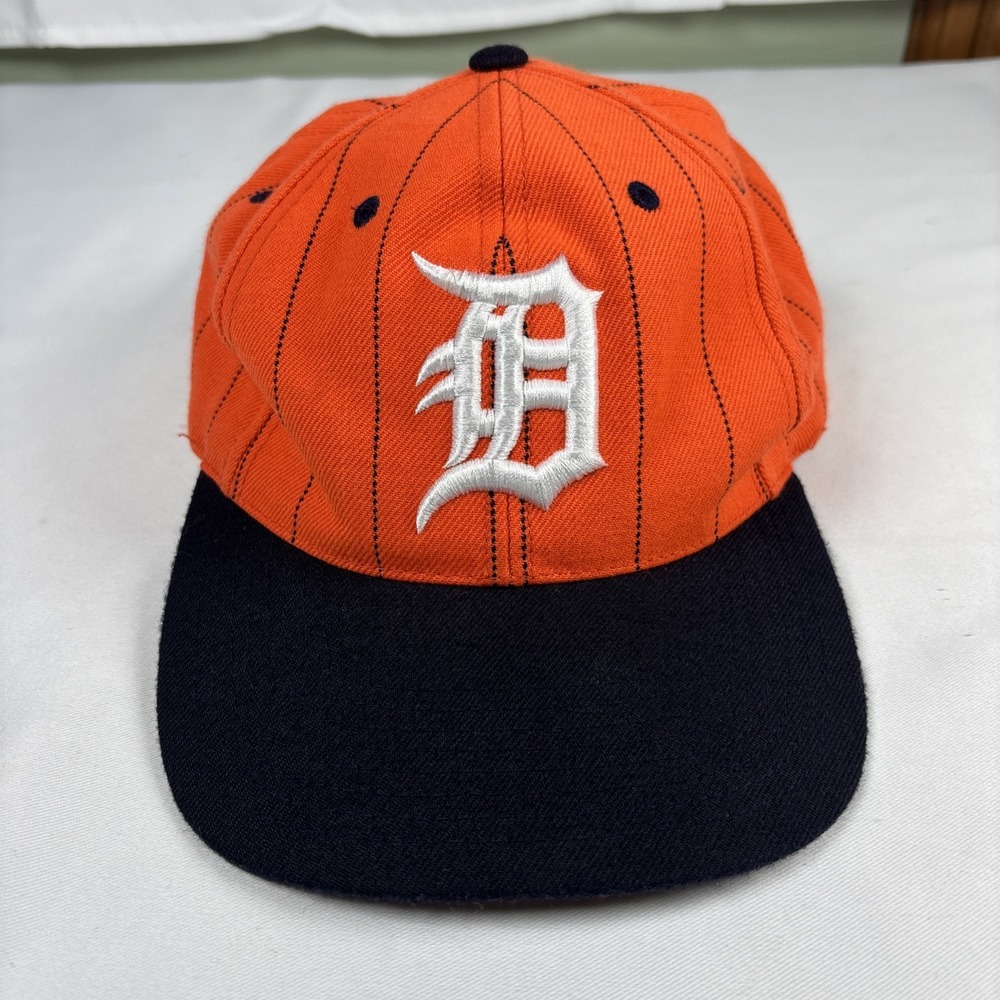 Detroit Tigers Orange G Cap Grosscap Wool Adjustable Snapback Hat Vintage MLB